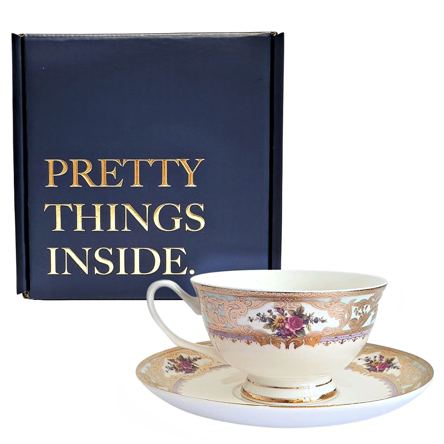 NAMES FLORAL TEACUP SET